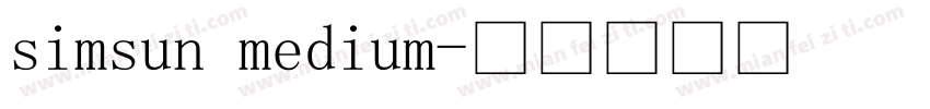simsun medium字体转换